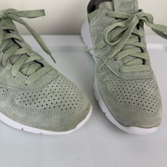 New Balance 1978 Green Suede Sneakers Sz 9 Made in USA Vibram Sole main image 16